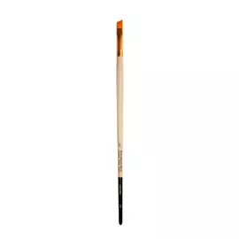 Кисть синтетика №14 наклонная Живописные кисти "1369" короткая ручка с черным кончиком