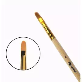 Кисть синтетика №14 овальная Roubloff "1332" длинная ручка п/лак