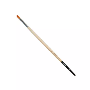 Кисть синтетика №14 овальная Живописные кисти "1239" длинная ручка с черным кончиком