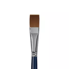 Кисть синтетика №18 плоская Альбатрос "Байкал" длинная ручка
