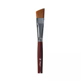 Кисть синтетика №18 скошенная Альбатрос "Студио" длинная ручка