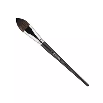 Кисть синтетика №1/2 плоская овальная Escoda "Ultimo 1523" короткая ручка черная
