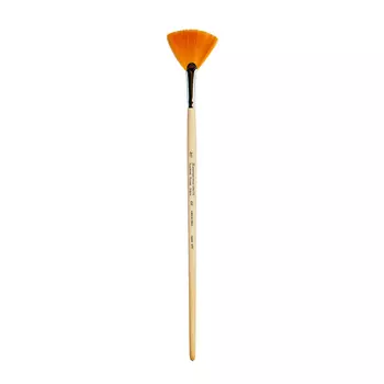 Кисть синтетика №2 веерная Живописные кисти "1279" длинная ручка с черным кончиком