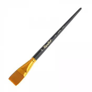 Кисть синтетика №30 плоская Roubloff "1327" длинная ручка, матовая