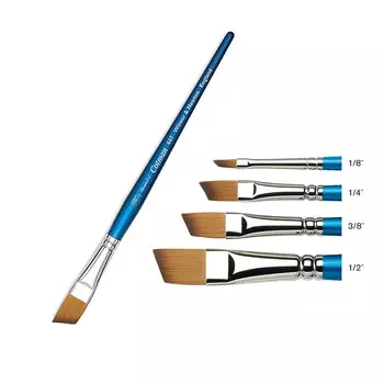 Кисть синтетика № 3/8 скошенная Winsor&amp;Newton "COTMAN 667" короткая ручка
