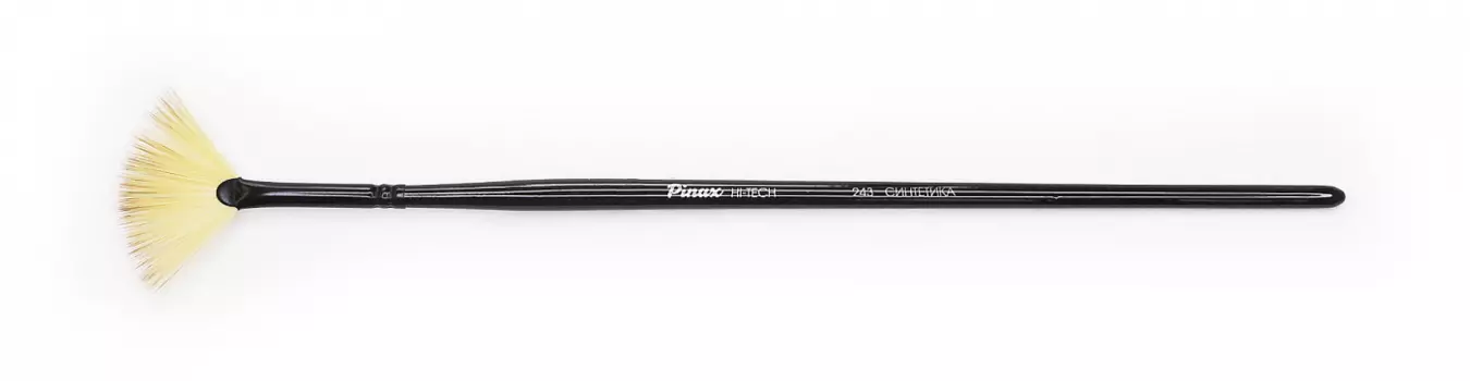 Кисть синтетика №3 веерная Pinax "HI-TECH 243" короткая ручка, в упаковке