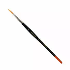 Кисть синтетика №4 круглая Leonard Acrylstyl "1158" короткая ручка жемчужно-синяя