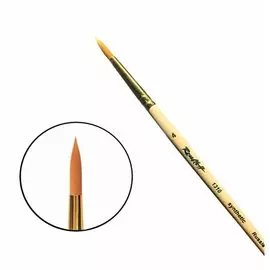 Кисть синтетика №4 круглая Roubloff "1310" короткая ручка п/лак