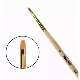 Кисть синтетика №4 овальная Roubloff "1332" длинная ручка п/лак