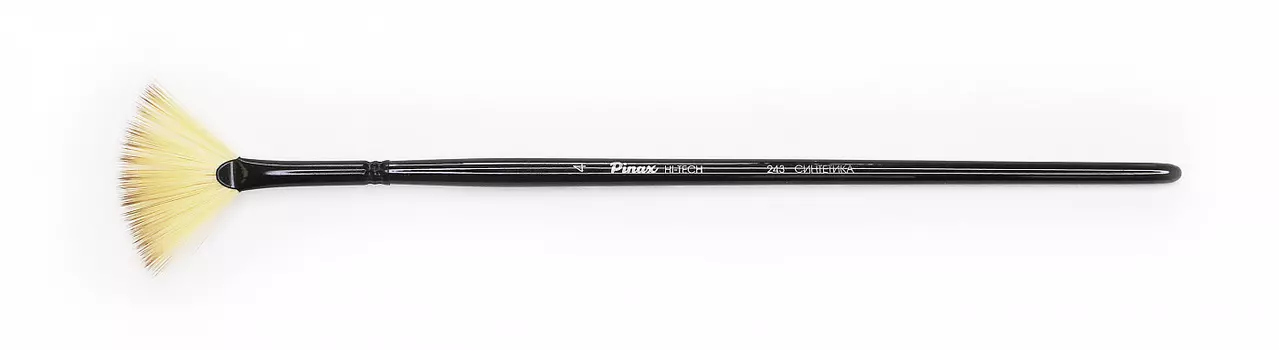 Кисть синтетика №4 веерная Pinax "HI-TECH 243" короткая ручка