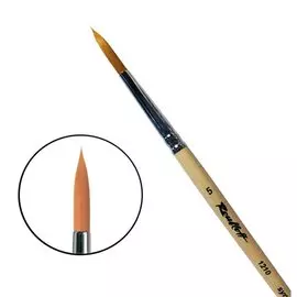 Кисть синтетика №5 круглая Roubloff "1210" короткая ручка п/лак