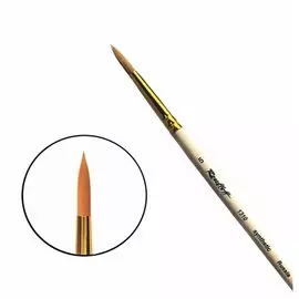 Кисть синтетика №5 круглая Roubloff "1310" короткая ручка п/лак