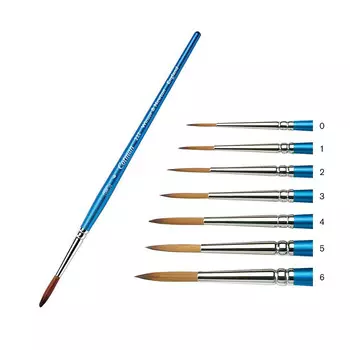 Кисть синтетика №5 круглая Winsor&amp;Newton "COTMAN 222" короткая ручка