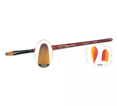 Кисть синтетика №5 "оленье копытце" Roubloff "09RB" короткая ручка