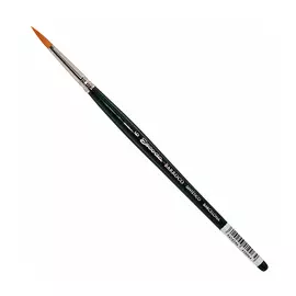 Кисть синтетика №6 круглая Escoda "Barroco 1410" короткая ручка зеленая