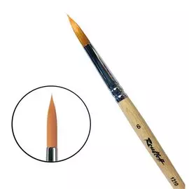 Кисть синтетика №6 круглая Roubloff "1210" короткая ручка п/лак