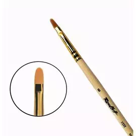 Кисть синтетика №6 овальная Roubloff "1332" длинная ручка п/лак