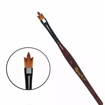 Кисть синтетика №7 "трезубец" Roubloff "12RB" короткая ручка