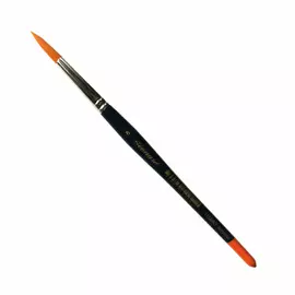 Кисть синтетика №8 круглая Leonard Acrylstyl "1158" короткая ручка жемчужно-синяя