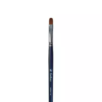 Кисть синтетика №8 овальная Альбатрос "Байкал" длинная ручка