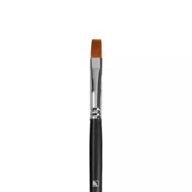 Кисть синтетика №8 плоская Альбатрос "Профи" длинная ручка