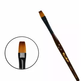 Кисть синтетика №8 плоская Roubloff "17RB" короткая ручка