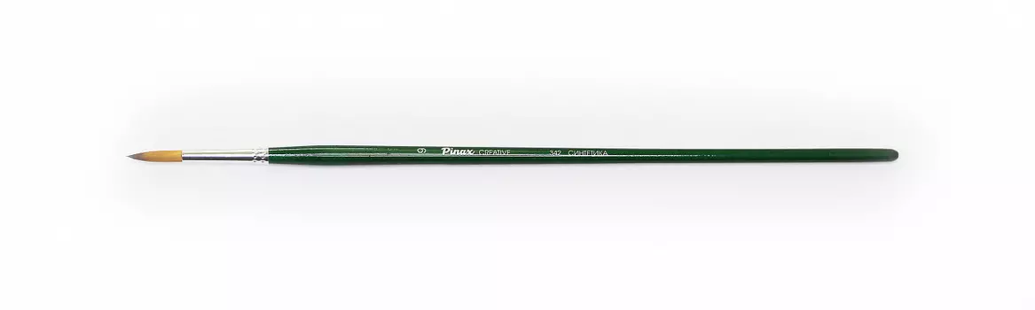 Кисть синтетика №9 круглая Pinax "Creative 342" длинная ручка