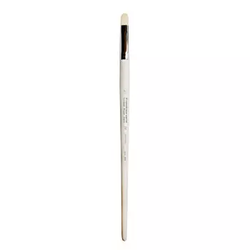 Кисть синтетика белая №18 овальная Живописные кисти "1B32W" длинная ручка