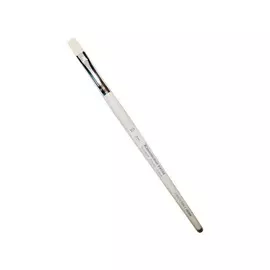 Кисть синтетика белая №18 плоская Живописные кисти "1В22W" короткая ручка