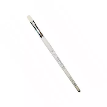 Кисть синтетика белая №26 плоская Живописные кисти "1В22W" длинная ручка
