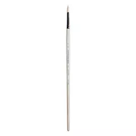 Кисть синтетика белая №2 круглая Живописные кисти "1B12W" длинная ручка
