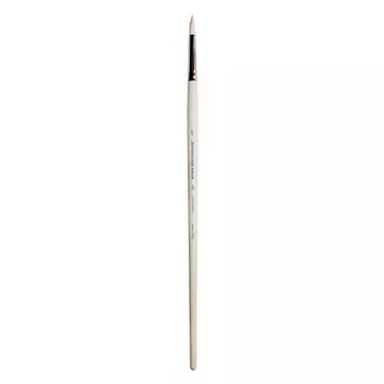 Кисть синтетика белая №7 круглая Живописные кисти "1B12W" длинная ручка