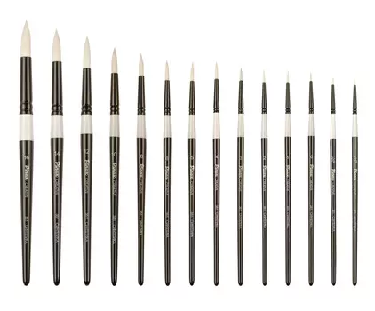 Кисть синтетика белая круглая Pinax "CREATIVE"