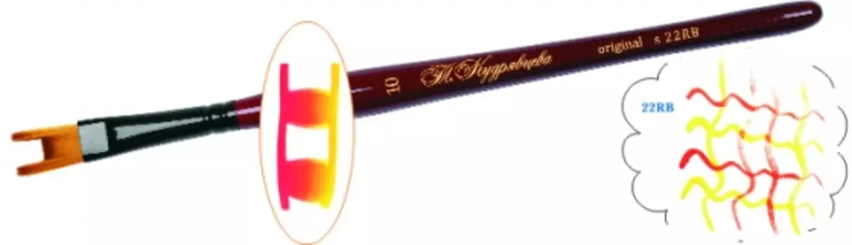 Кисть синтетика "двузубец" Roubloff "22RB"