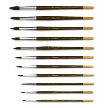 Кисть синтетика имитация белки круглая Sennelier "Petit-Gris" короткая ручка