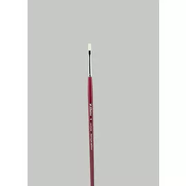 Кисть синтетика имитация щетины №4 плоская Альбатрос