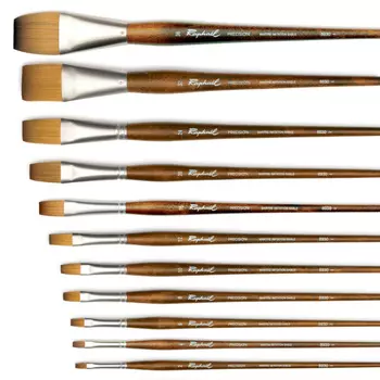 Кисть синтетика имитация соболь плоская Sennelier "Precision" длинная ручка