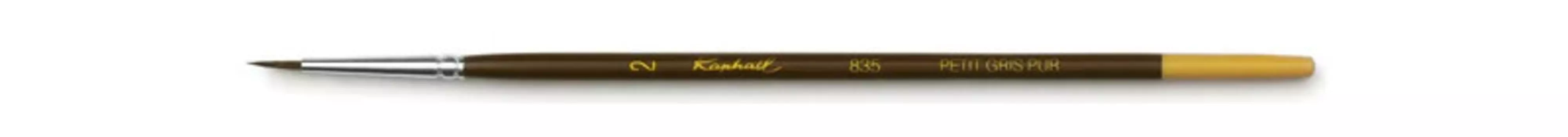 Кисть синтетика иммитация белки №2 круглая Sennelier "Petit-Gris" короткая ручка