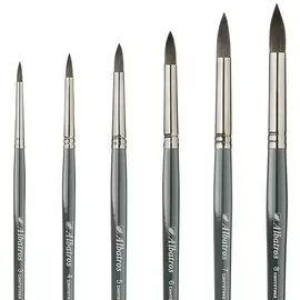 Кисть синтетика круглая Альбатрос "Имитации белки" укороченная