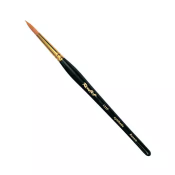 Кисть синтетика круглая Roubloff "131F" фигурная короткая ручка