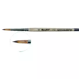 Кисть синтетика мангуст имитация №1 круглая Roubloff "1Т14" короткая ручка