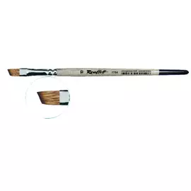 Кисть синтетика мангуст имитация №8 скошенная Roubloff "1Т64" короткая ручка