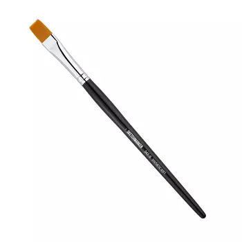 Кисть синтетика мягкая №10 плоская Sketchmarker "342" ручка короткая