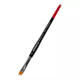 Кисть синтетика мягкая №10 скошенная укороченная Talens "Amsterdam 344S" короткая ручка