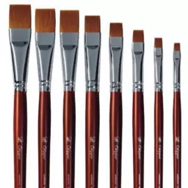 Кисть синтетика плоская Альбатрос "Студио"