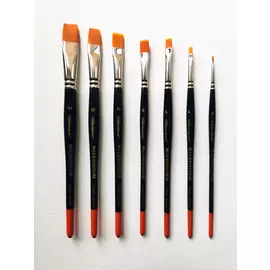 Кисть синтетика плоская Leonard Acrylstyl "1158" короткая ручка