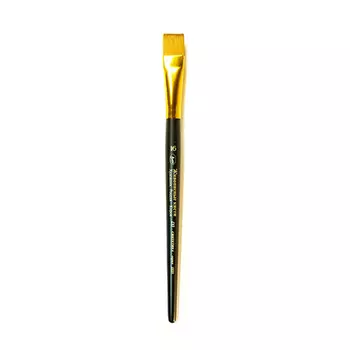 Кисть синтетика под колонок №16 плоская Живописные кисти "1S25" короткая ручка