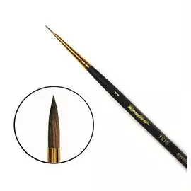 Кисть синтетика под колонок №1 круглая Roubloff "1S15" короткая ручка