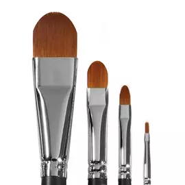 Кисть синтетика под колонок №6 овальная Живописные кисти "1S35" короткая ручка