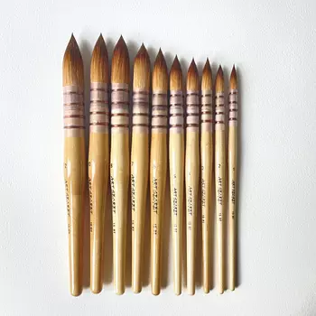 Кисть синтетика Taklon 5 Art Secret, короткая ручка, французское крепление, 15RT